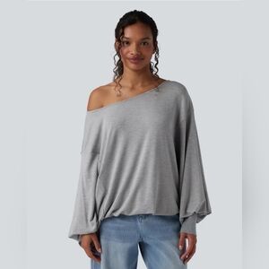 Halara Boat Neck Long Sleeve Casual Sports Sweatshirt Size XL